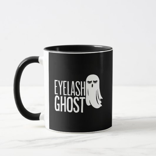 Halloween Eyelash Ghost Mok (Links)
