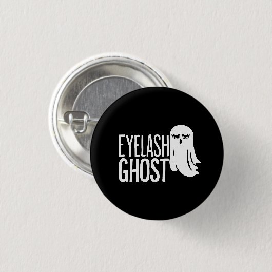 Halloween Eyelash Ghost Ronde Button 3,2 Cm (Voorkant /achterkant)