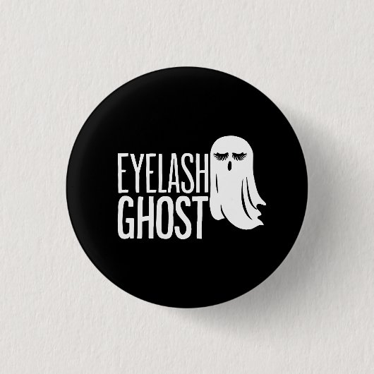 Halloween Eyelash Ghost Ronde Button 3,2 Cm (Voorkant)