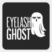 Halloween Eyelash Ghost Vierkante Sticker (Voorkant)