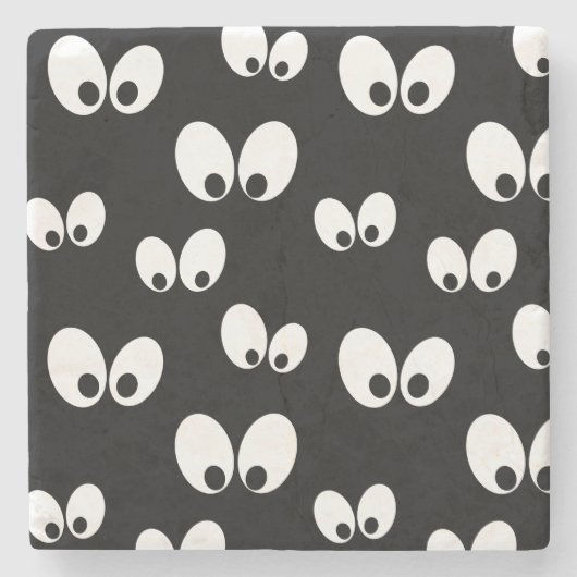 Halloween Eyes Pattern Stone Onderzetter (Voorkant)