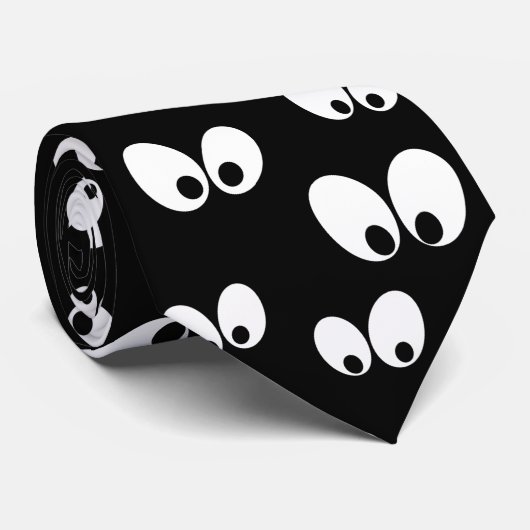 Halloween Eyes Pattern Stropdas (Opgerold)