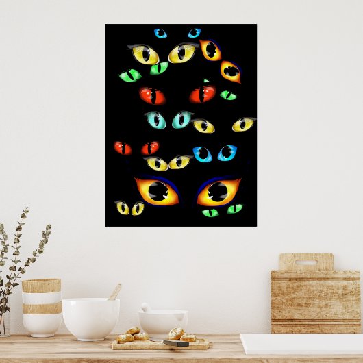 Halloween Eyes Poster (Keuken)