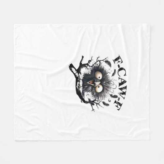 Halloween F-Caw-F Bird Cool Unique Fleece Deken (Voorkant (Horizontaal))