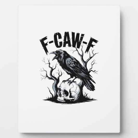 Halloween F-Caw-F Bird Crow Women Men Retro Classi Fotoplaat (Voorkant)