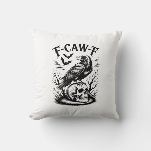 Halloween F-Caw-F Bird Crow Women Men Trendy Casua Kussen (Voorkant)