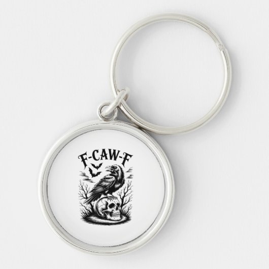 Halloween F-Caw-F Bird Crow Women Men Trendy Casua Sleutelhanger (Voorkant)