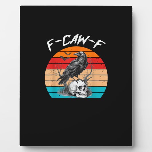Halloween F-Caw-F Bird F-Caw-F Crow Women Men Vint Fotoplaat (Voorkant)