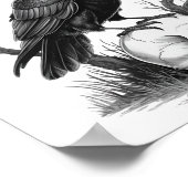 Halloween F Caw F Black Bird F-caw-f Crow Vrouwen Poster (Hoek)