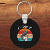 Halloween F Caw F Black Bird F-caw-f Crow Women Me Sleutelhanger (Voorkant)