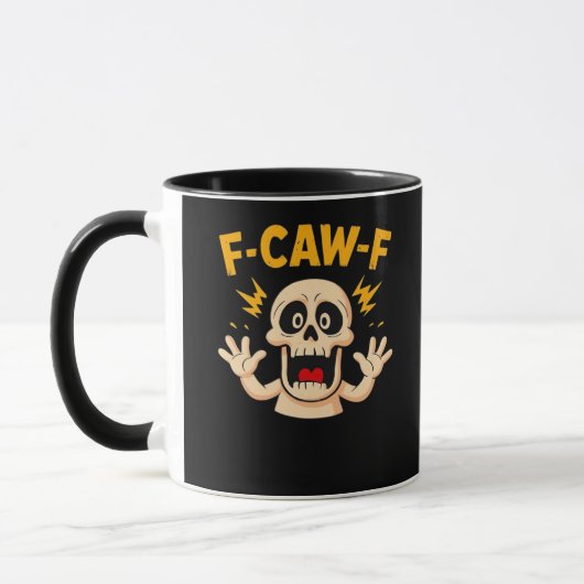 Halloween F-Caw-F Schedel Mok (Links)