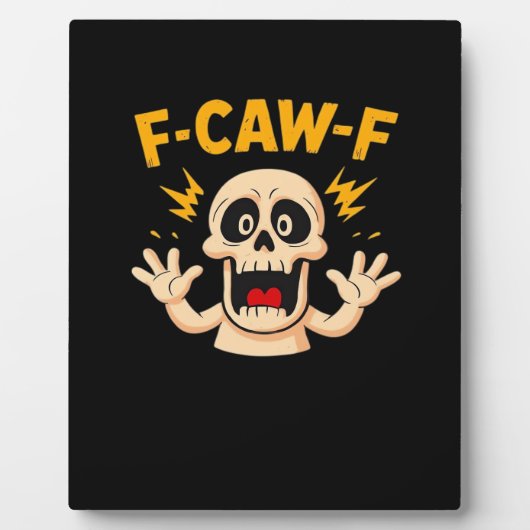 Halloween F-Caw-F Skull Fotoplaat (Voorkant)