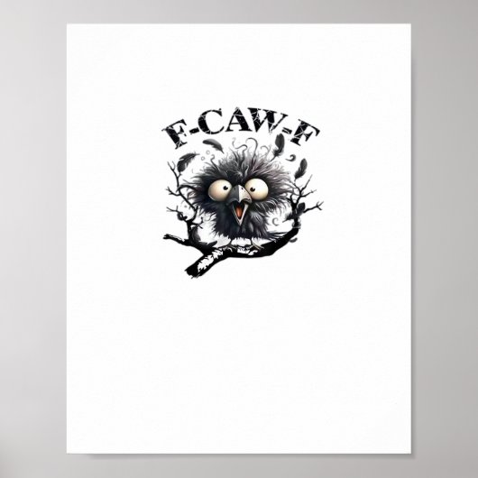 Halloween F-Caw-F Vogel Cool Uniek Poster (Voorkant)