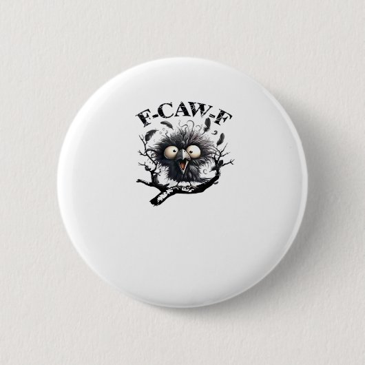 Halloween F-Caw-F Vogel Cool Uniek Ronde Button 5,7 Cm (Voorkant)