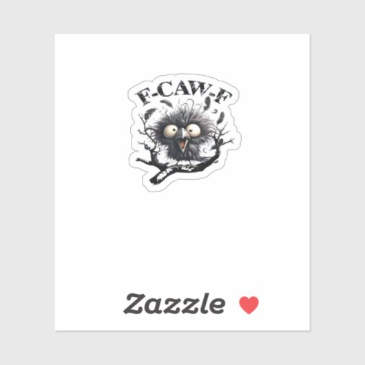 Halloween F-Caw-F Vogel Cool Uniek Sticker (Vel)