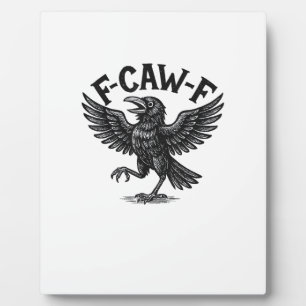 Halloween F-Caw-F Vogel Kraai Vrouwen Mannen Minim Fotoplaat
