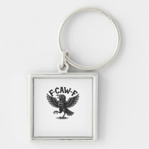 Halloween F-Caw-F Vogel Kraai Vrouwen Mannen Minim Sleutelhanger