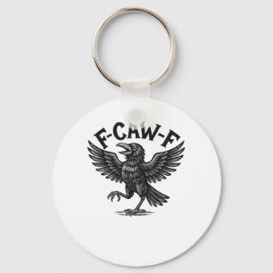 Halloween F-Caw-F Vogel Kraai Vrouwen Mannen Minim Sleutelhanger