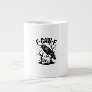 Halloween F-Caw-F Vogel Kraai Vrouwen Mannen Retro Grote Koffiekop
