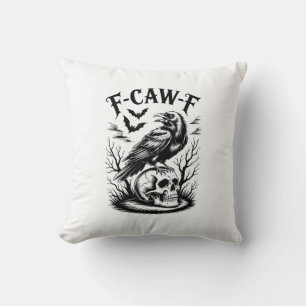 Halloween F-Caw-F Vogel Kraai Vrouwen Mannen Trend Kussen