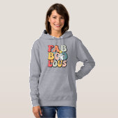 Halloween Faboolous Ghost Retro Groovy Funny Hoodie (Voorkant volledig)
