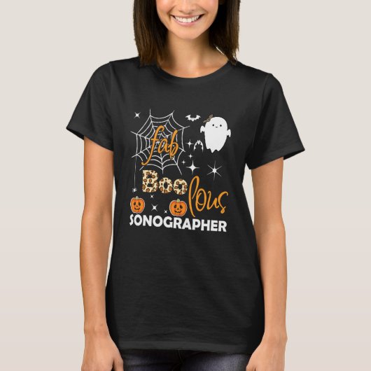 Halloween Faboolous Sonograaf Echoscopist Cardiaal T-shirt (Voorkant)