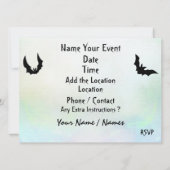 Halloween Fabulous Vector Art Party - Uitnodiging (Achterkant)