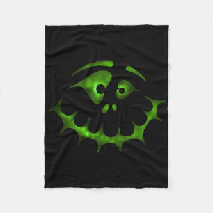 Halloween Face 5 - Groen (d010-0466a) Fleece Deken
