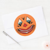 Halloween Face Design uit de jaren 20 Ronde Sticker (Envelop)