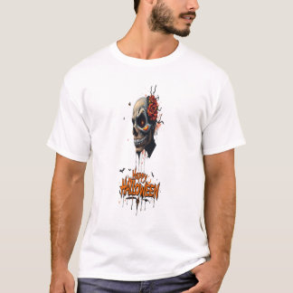 Halloween face graffiti art for family men women t-shirt