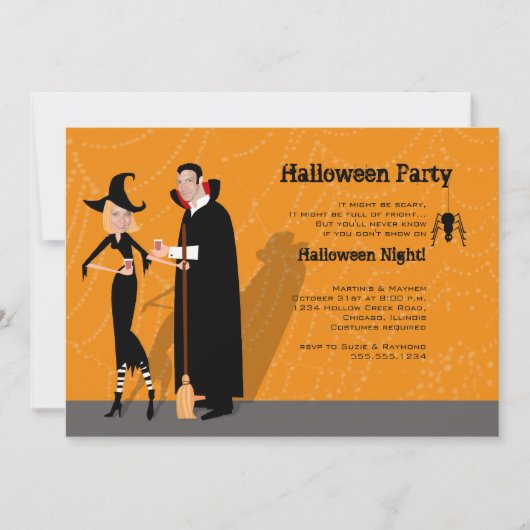 Halloween "Face in Hole" Uitnodiging (Voorkant)