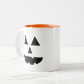 Halloween Face Tweekleurige Koffiemok (Voorkant links)