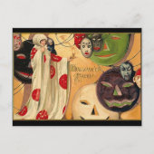 Halloween Faces - Art Deco Briefkaart (Voorkant)
