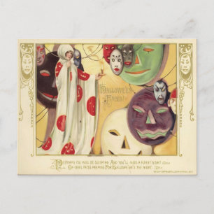 Halloween Faces Briefkaart