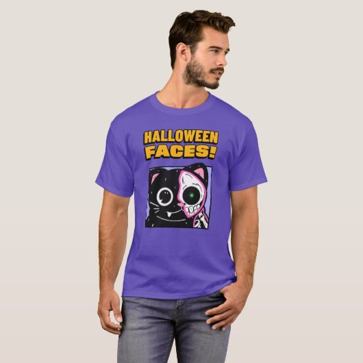 Halloween Faces T-shirt (Voorkant volledig)