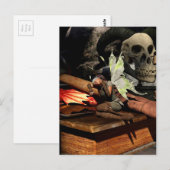 Halloween Fairy and Skull Briefkaart (Voorkant / Achterkant)