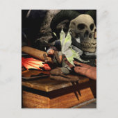 Halloween Fairy and Skull Briefkaart (Voorkant)