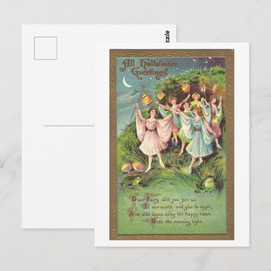  Halloween Fairy Briefkaart (Voorkant / Achterkant)