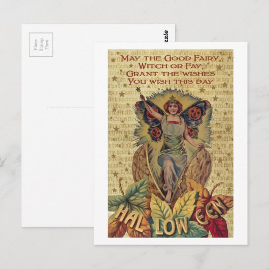 Halloween Fairy Briefkaart (Voorkant / Achterkant)