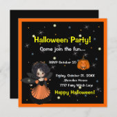 Halloween Fairy Invitation Kaart (Voorkant / Achterkant)