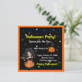 Halloween Fairy Invitation Kaart (Staand voorkant)