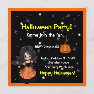 Halloween Fairy Invitation Kaart