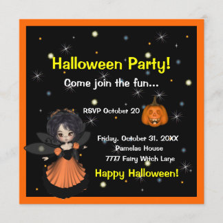 Halloween Fairy Invitation Kaart