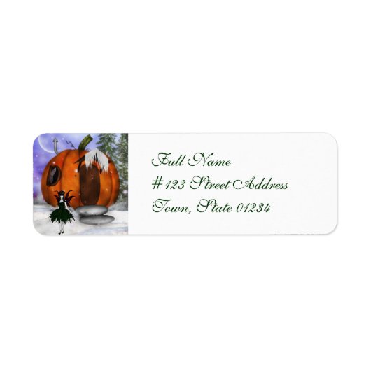 Halloween Fairy Mailing Labels (Voorkant)