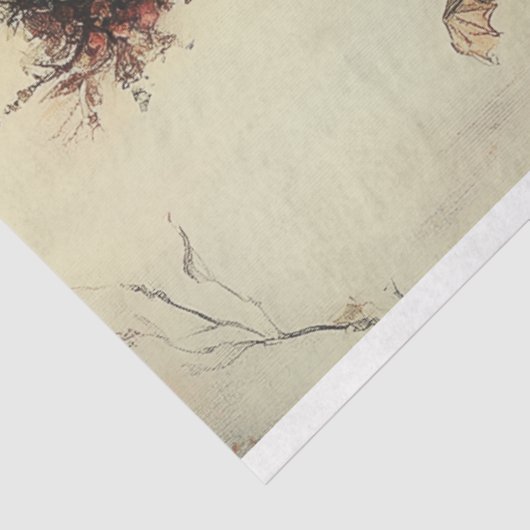 Halloween Fairy met pompoen en skelet Tissuepapier (Detail)