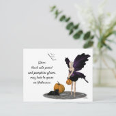 Halloween Fairy with Pumpkin Briefkaart (Staand voorkant)