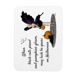 Halloween Fairy with Pumpkin Flexible Magnet Magneet