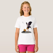 Halloween Fairy with Pumpkin Girls T-Shirt (Voorkant volledig)