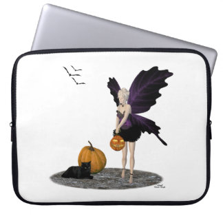 Halloween Fairy with Pumpkin-laptophoes Laptop Sleeve