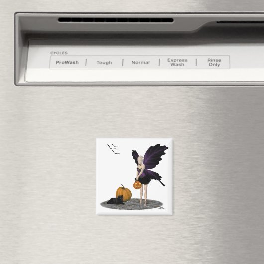 Halloween Fairy with Pumpkin Magnet (Insitu (Vaatwasser))